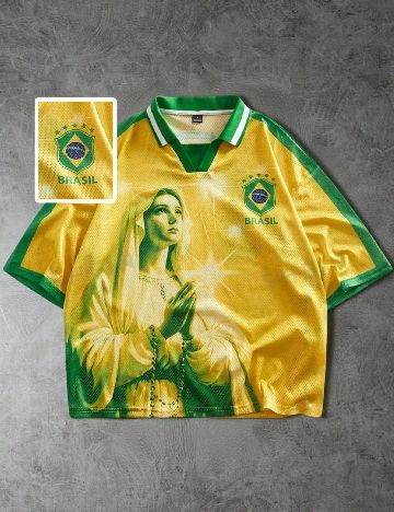 Tricou Romwe, galben