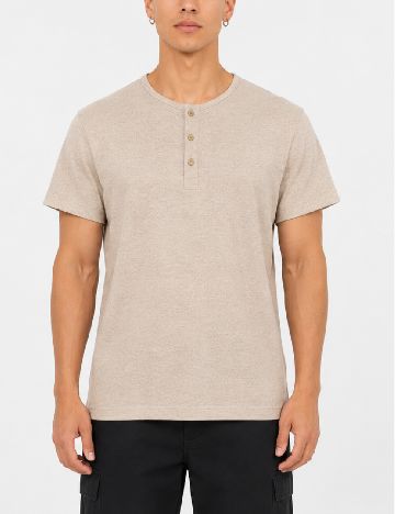 Tricou Bershka, crem