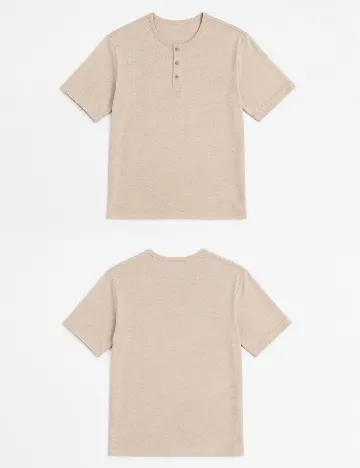 Tricou Bershka, crem