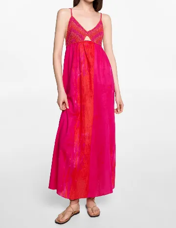 Rochie lunga Mango Teen, roz