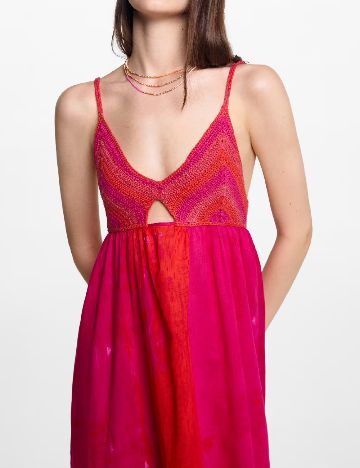 Rochie lunga Mango Teen, roz