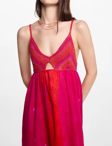 Rochie lunga Mango Teen, roz