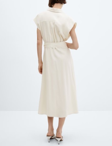 Rochie medie Mango, ecru