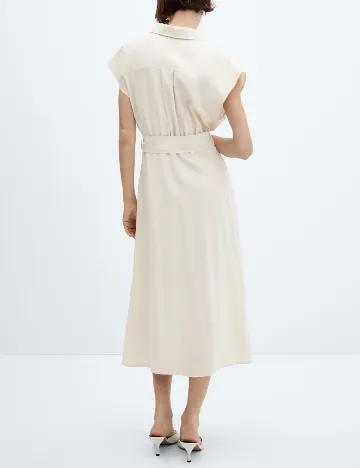 Rochie medie Mango, ecru