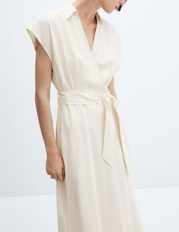 Rochie medie Mango, ecru