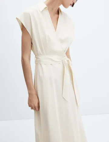 Rochie medie Mango, ecru