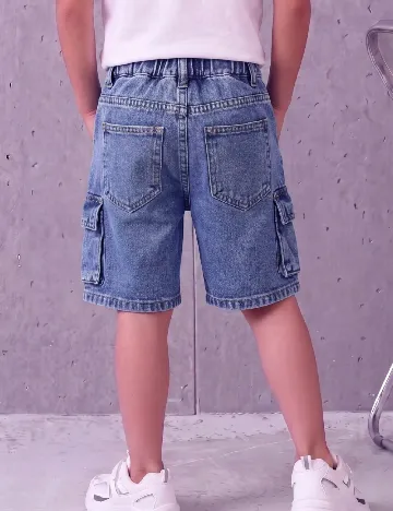 Pantaloni scurti Shein Kids, albastru