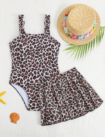 Costum de baie Shein Kids, animal print