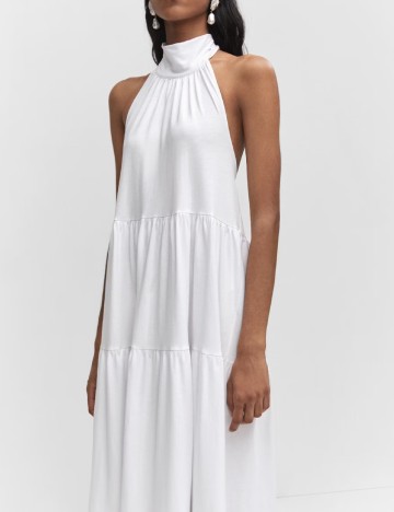 Rochie lunga Mango, alb
