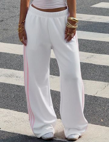 Pantaloni SHEIN, alb