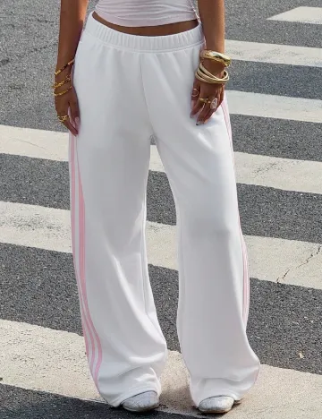 Pantaloni SHEIN, alb