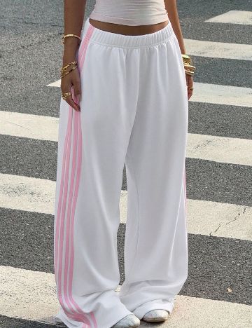 Pantaloni SHEIN, alb