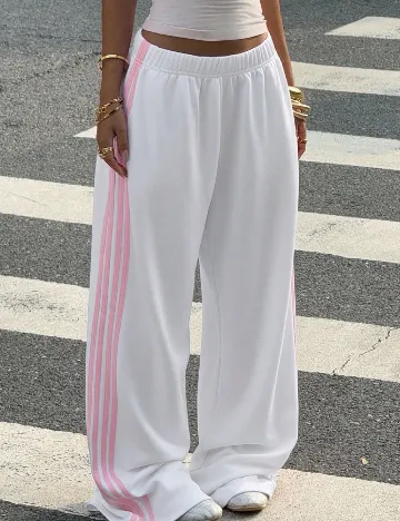 Pantaloni SHEIN, alb