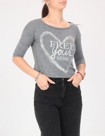 Top Bershka, gri