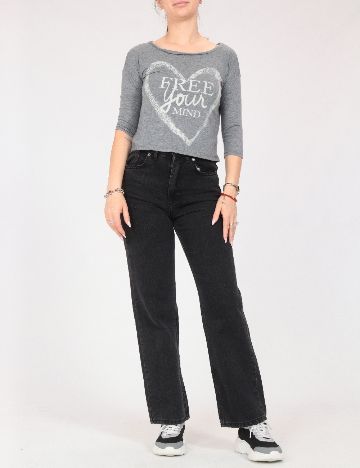 Top Bershka, gri