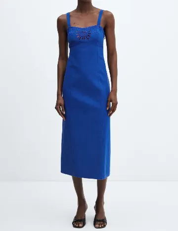 Rochie medie Mango, albastru