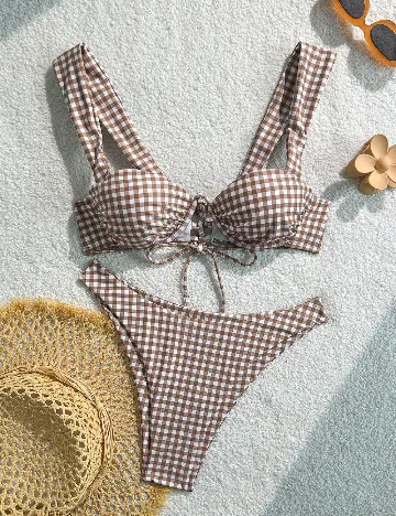 Costum de baie SHEIN, maro