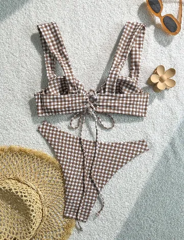 Costum de baie SHEIN, maro