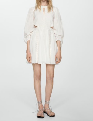 Rochie scurta Mango, alb