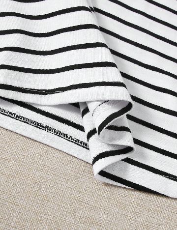 Tricou SHEIN, alb/negru