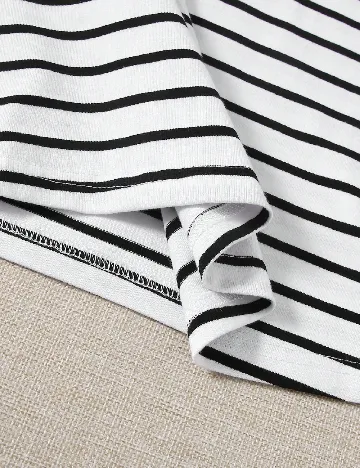 Tricou SHEIN, alb/negru