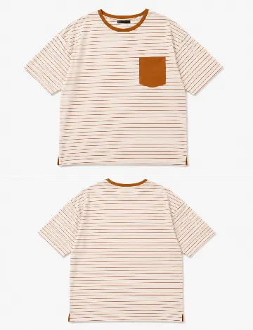 Tricou Bershka, alb/portocaliu