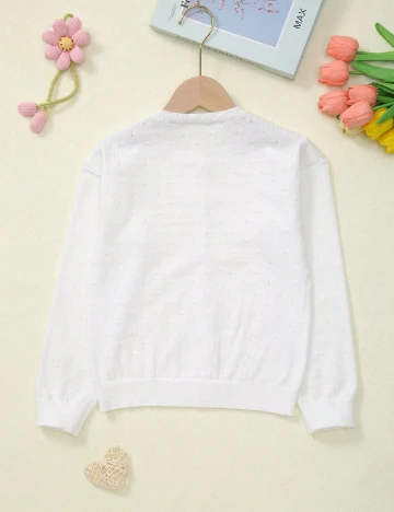 Cardigan Shein Kids, alb