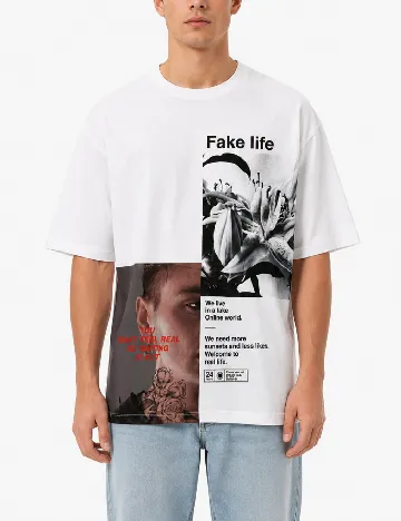 Tricou Bershka, alb