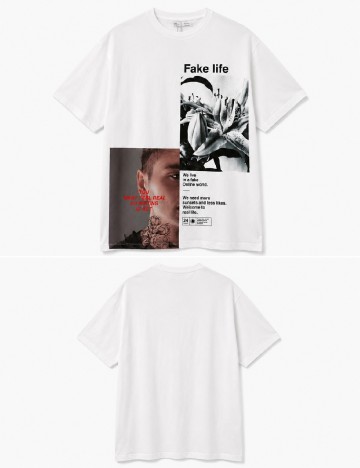 Tricou Bershka, alb