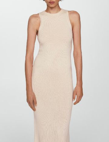 Rochie medie Mango, ecru