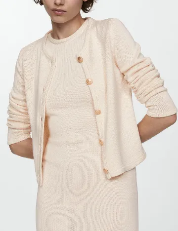 Rochie medie Mango, ecru