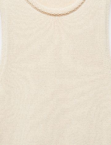 Rochie medie Mango, ecru