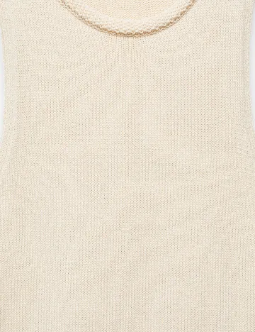 Rochie medie Mango, ecru