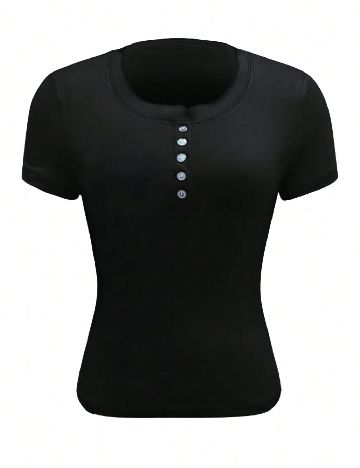 Top SHEIN, negru