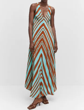 Rochie lunga Mango, mix culori