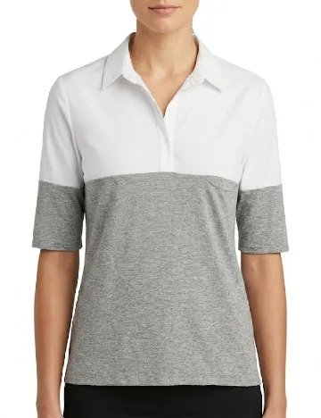 Tricou Bershka, alb/gri