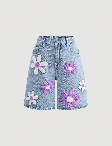 Pantaloni scurti Shein Kids, albastru