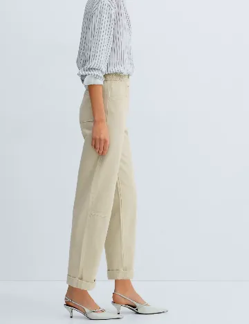 Pantaloni Mango, bej