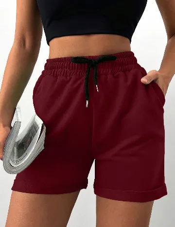 Pantaloni scurti SHEIN, rosu