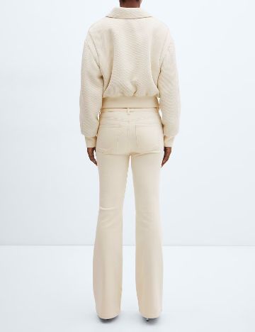 Pantaloni Mango, crem