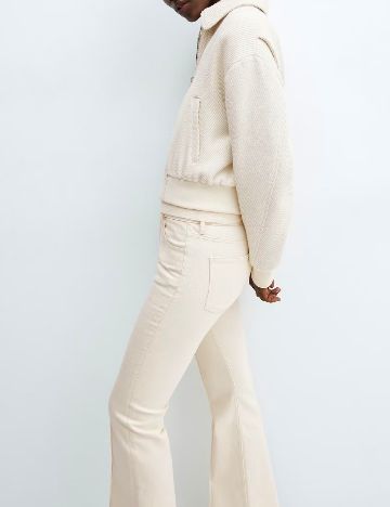 Pantaloni Mango, crem