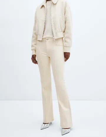 Pantaloni Mango, crem