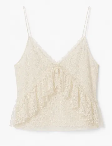 Top Bershka, ecru