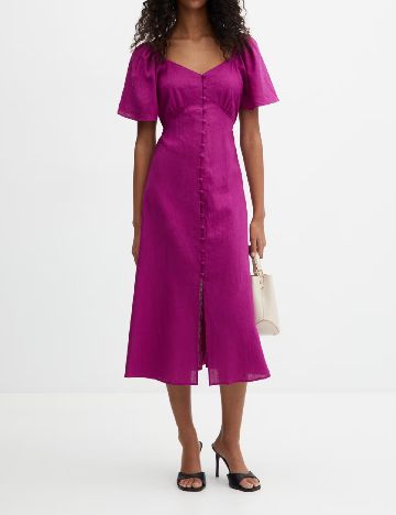 Rochie medie Mango, magenta