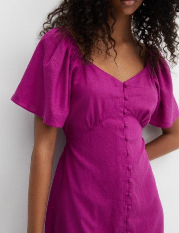 Rochie medie Mango, magenta