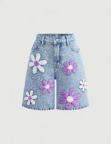 Pantaloni scurti Shein Kids, albastru