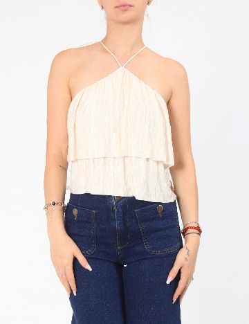 Top Bershka, crem