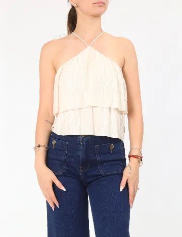 Top Bershka, crem