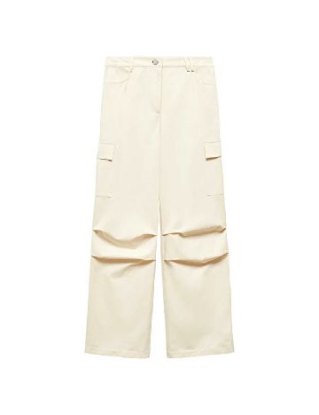 Pantaloni Mango, crem
