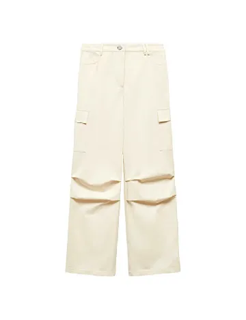 Pantaloni Mango, crem